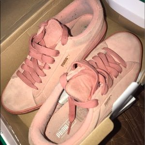Pink Suede PUMA sneakers